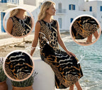 África/ Vestido Largo Estampado