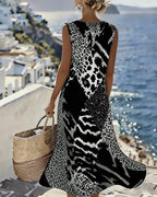África/ Vestido Largo Estampado