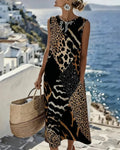 África/ Vestido Largo Estampado