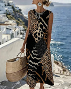 África/ Vestido Largo Estampado